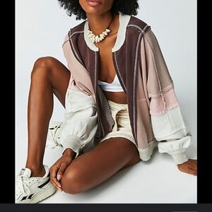 Free People Sweatshirt Starburst Bomber